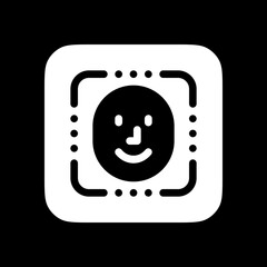 Editable facial recognition, scan vector icon. AI technology, artificial intelligence, computer. Part of a big icon set family. Perfect for web and app interfaces, presentations, infographics, etc