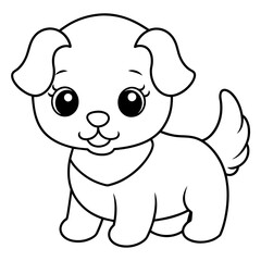 Adorable puppy vector