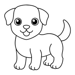 Happy puppy vector