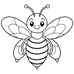 Cute bee drawing