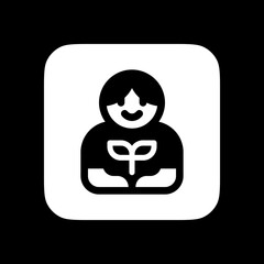 Editable person planting a tree, plant, gardening vector icon. Environment, ecology, eco-friendly. Part of a big icon set family. Perfect for web and app interfaces, presentations, infographics, etc