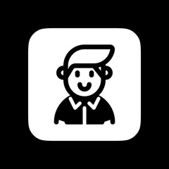 Editable hipster person with undercut hair avatar vector icon. User, profile, identity, persona. Part of a big icon set family. Perfect for web and app interfaces, presentations, infographics, etc