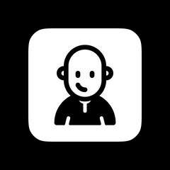 Editable person with clean shaved bald head avatar vector icon. User, profile, identity, persona. Part of a big icon set family. Perfect for web and app interfaces, presentations, infographics, etc