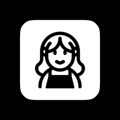 Editable woman wearing blouse avatar vector icon. User, profile, identity, persona. Part of a big icon set family. Perfect for web and app interfaces, presentations, infographics, etc