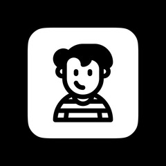 Editable college student avatar vector icon. User, profile, identity, persona. Part of a big icon set family. Perfect for web and app interfaces, presentations, infographics, etc