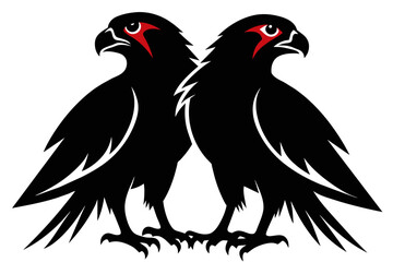 silhouette color image,Hawk ,vector illustration,white background