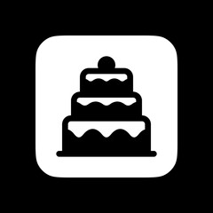 Editable party cake, wedding, birthday vector icon. Bakery, cooking, food. Part of a big icon set family. Perfect for web and app interfaces, presentations, infographics, etc