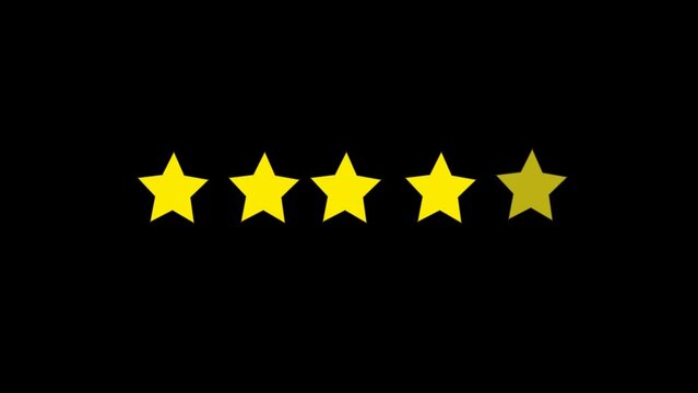 Five star rating review  Customer feedback 5 star rating
