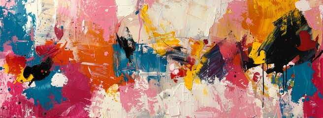 Dynamic brushstrokes abstract painting
