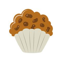 Caramel muffin icon. Cartoon and flat of Caramel muffin icon for web design isolated on white background