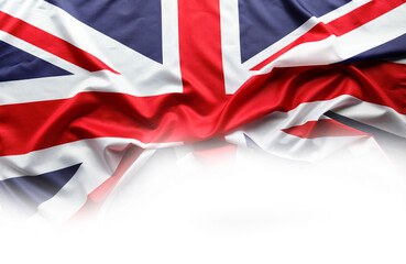 Union Jack flag on white background