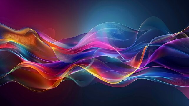 Vibrant abstract wave pattern with colors - This image features a visually captivating abstract wave pattern full of vibrant colors and dynamic energy, perfect for creative projects