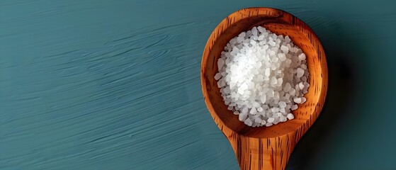 Ayurvedic Nasal Irrigation: Using a Spoon to Combine Neti Pot Salt for Sinus Cleansing and Salt Therapy. Concept Sinus Cleansing, Ayurvedic Remedies, Neti Pot Usage, Nasal Irrigation Benefits - obrazy, fototapety, plakaty