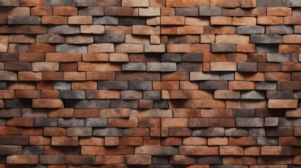 A brick wall with a brown and gray color