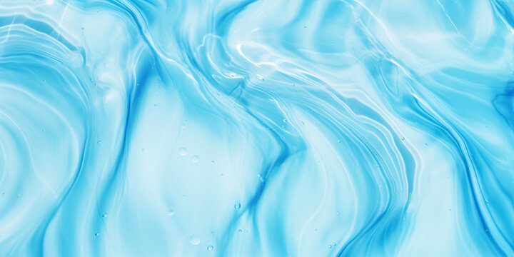 A blue and white water wave with a blue background