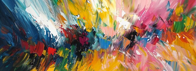 Color explosion abstract expressionist art