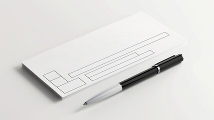 Sleek Modern Blank Check Template for Financial Transactions