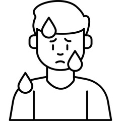 Obraz premium Male Sweating Icon