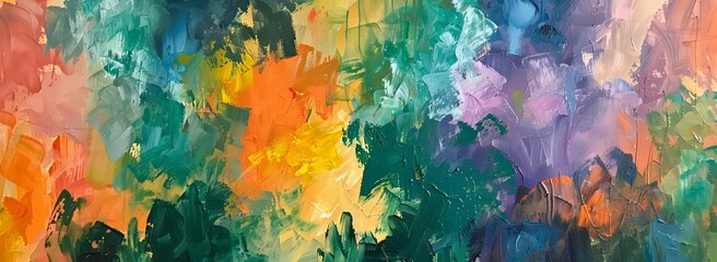 Vibrant abstract painting as expressive background - obrazy, fototapety, plakaty