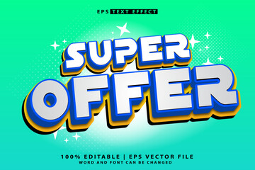 super offer 3D text effect template