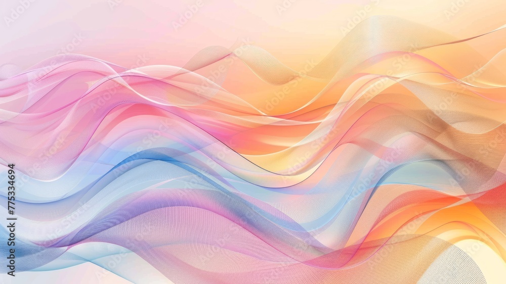 Poster vibrant abstract colorful wave background - this image shows a dynamic and colorful wave pattern wit
