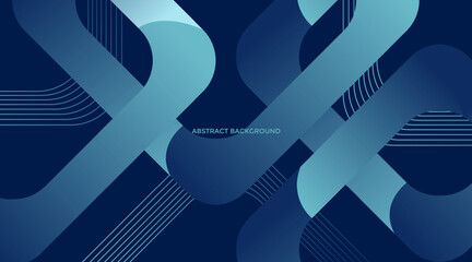 Blue geometric abstract background. Minimal geometric. Trendy gradient shape design. Modern futuristic graphic. Suit for banner, brochure, business, flyer, poster, website. Vector illustration