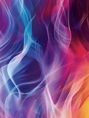 Abstract swirls of vibrant colors in motion - An abstract composition of ethereal swirls in vibrant hues suggesting motion and emotion