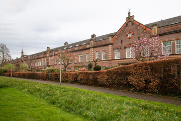 Fototapeta na wymiar Barracks houses on the site of the former Juliana van Stolberg barracks in Amersfoort.