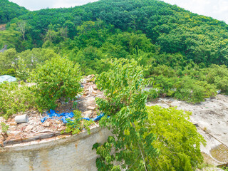 Yuanmen Castle Summer Ruins Hotel View in Baisha County, Hainan, China