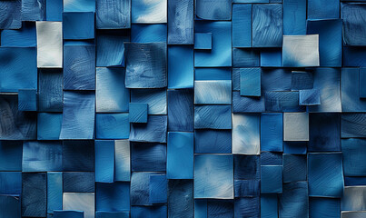 Dark blue white pattern. Chaotic. Geometric shape background for design AI-generated Image - obrazy, fototapety, plakaty