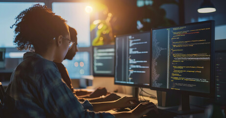 people working on computer