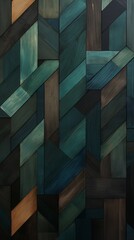 Geometric Wooden Mosaic Art Background