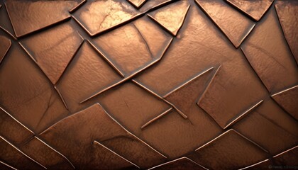 Geometric pattern copper bronze slab texture