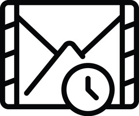 Letter delivery icon outline vector. Envelope correspondence. Mail postal service - 775344655