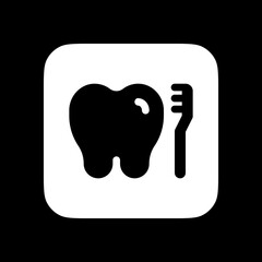 Editable tooth and brush vector icon. Dentistry, healthcare, medical. Part of a big icon set family. Perfect for web and app interfaces, presentations, infographics, etc