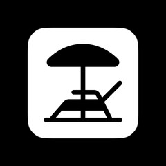 Editable sun lounger vector icon. Part of a big icon set family. Perfect for web and app interfaces, presentations, infographics, etc