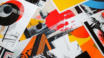 Investigate the role of print design in creating tangible graphic materials.  - obrazy, fototapety, plakaty