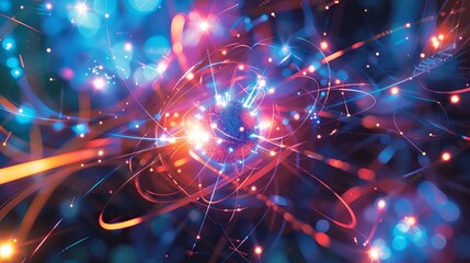 the properties and interactions of subatomic particles, including quarks, leptons, and bosons, and their role in the universe's evolution - obrazy, fototapety, plakaty