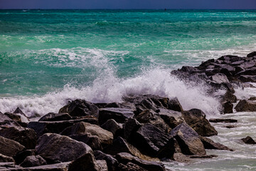Fototapeta na wymiar rocks in an ocean