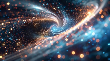 Explore the fundamental forces and particles of the universe, including electromagnetism, gravity, and the standard model of particle physics.  - obrazy, fototapety, plakaty