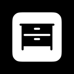 Editable nightstand, drawer, cabinet vector icon. Part of a big icon set family. Perfect for web and app interfaces, presentations, infographics, etc