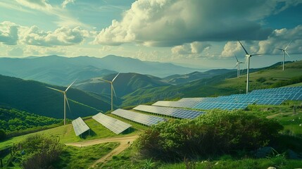 the development of renewable energy technologies, such as solar and wind power. 