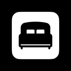 Editable double bed vector icon. Part of a big icon set family. Perfect for web and app interfaces, presentations, infographics, etc