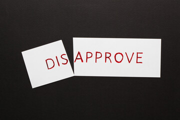 Disapprove is approve concept