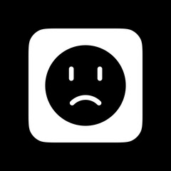 Editable frowning, sad, disappointed face vector icon. Part of a big icon set family. Perfect for web and app interfaces, presentations, infographics, etc