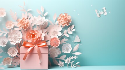Elegant Paper Craft Floral Gift Concept