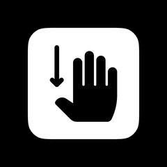 Editable four fingers swipe down vector icon. Part of a big icon set family. Perfect for web and app interfaces, presentations, infographics, etc