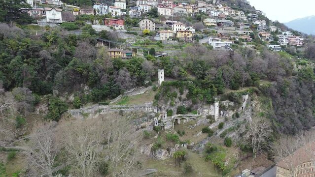 villa d'este ancient garden with fake ruins