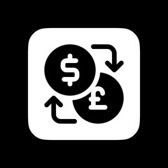 Editable currency exchange vector icon. Part of a big icon set family.  Finance, business, investment, accounting. Perfect for web and app interfaces, presentations, infographics, etc