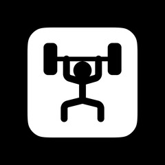 Editable weight lifting vector icon. Part of a big icon set family. Perfect for web and app interfaces, presentations, infographics, etc